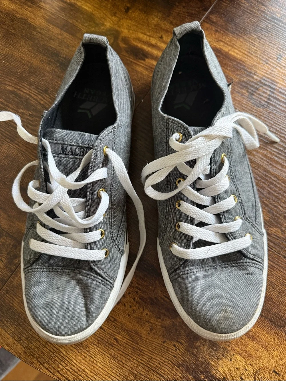 Macbeth vegan Gray Low-Top Canvas Men’s Sneakers